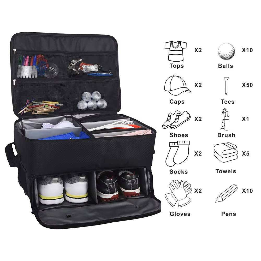 Men'S Accessories Rack - Golf Bagaj Düzenleyici Oxford Ayakkabı Bölmesi