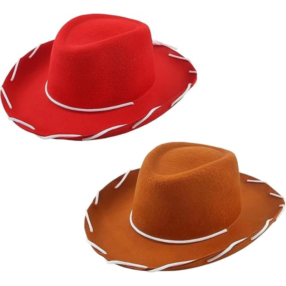 Men Accessories Kit - Fantasia Woody Jessie Cosplay Keçe Şapka