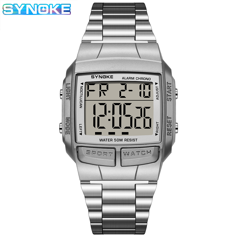 Men'S Accessories Luxury Brands - SYNOKE askeri spor saatler elektronik erkekler