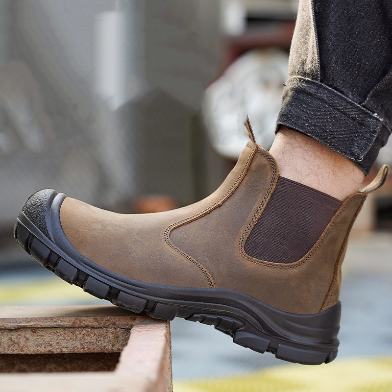 Men'S Accessories Leather - Büyük boy erkek moda çelik burunlu