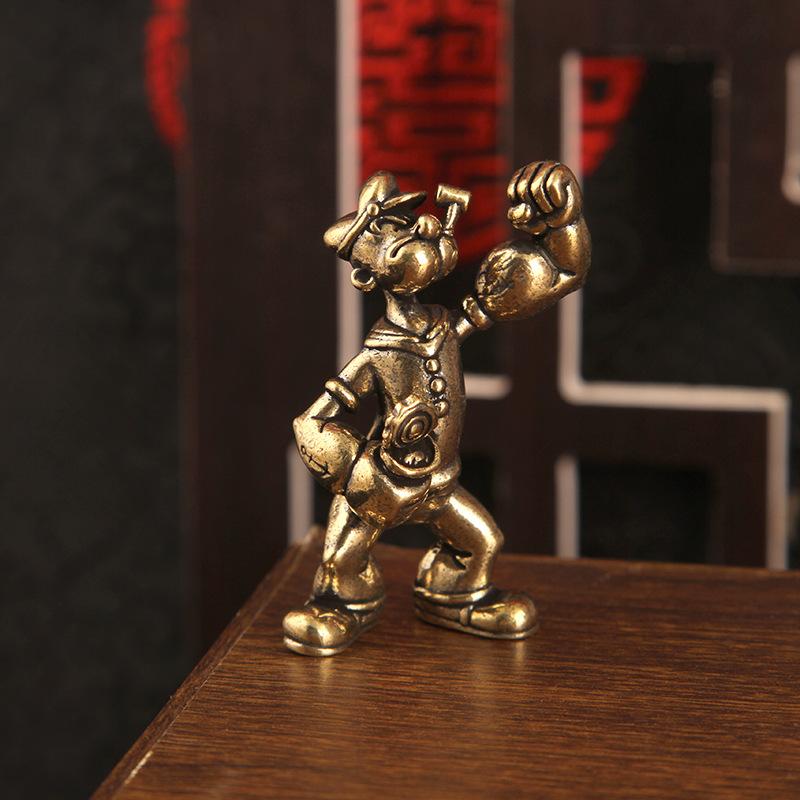 Men'S Accessories Office - Yeni-1PC Popeye Denizci Figürü, Pirinçten Yapılmış,