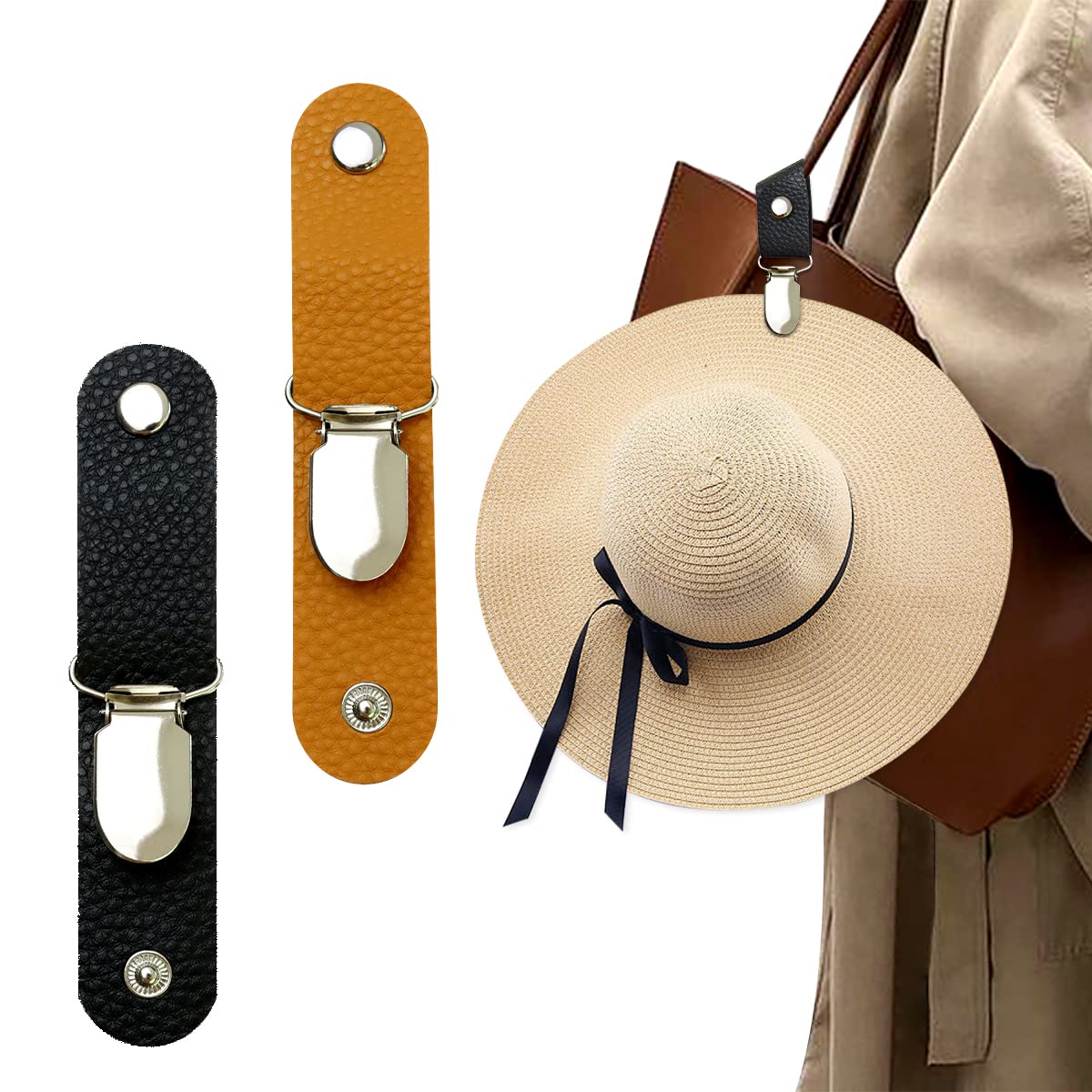 Men'S Accessories Travel Bag - PU Deri Şapka Klipsi, Seyahat İçin