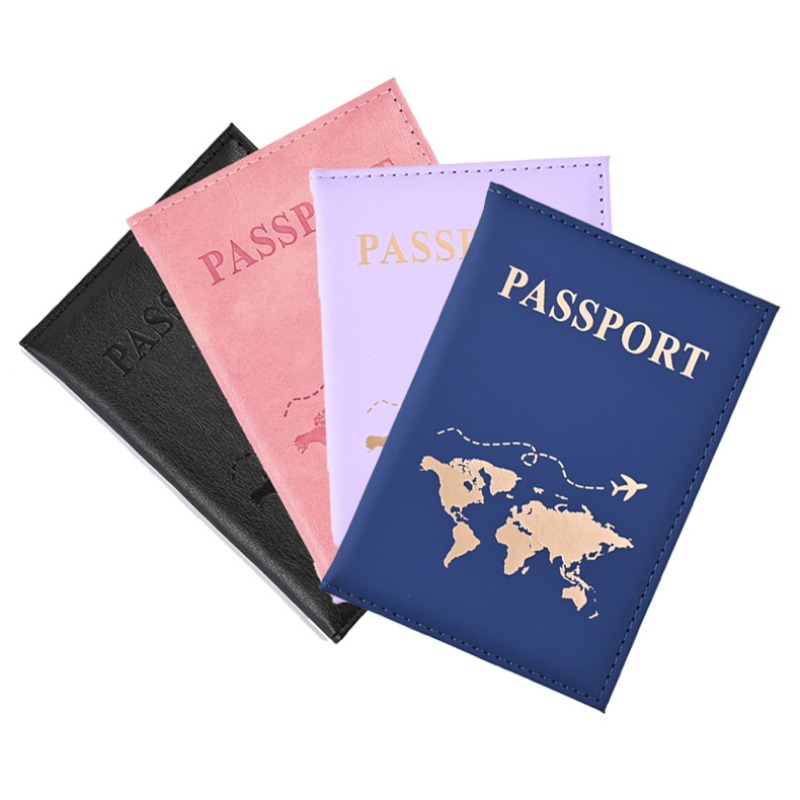 Men'S Accessories Travel Bag - Moda Pasaport Tutucu Mektup Baskı ile