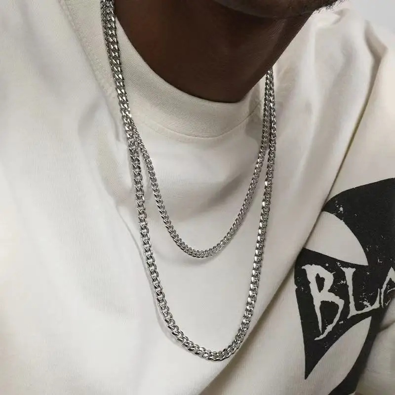 B&C Basit Titanyum Küba Zincir - Men Accessories Chain incelemesi ve fiyatı