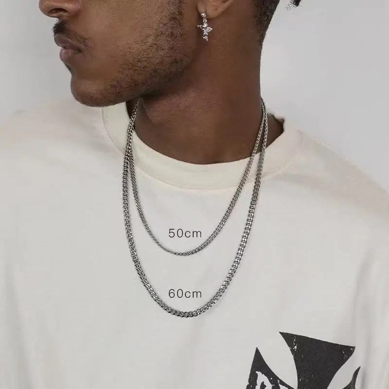 B&C Basit Titanyum Küba Zincir - Men Accessories Chain incelemesi ve fiyatı