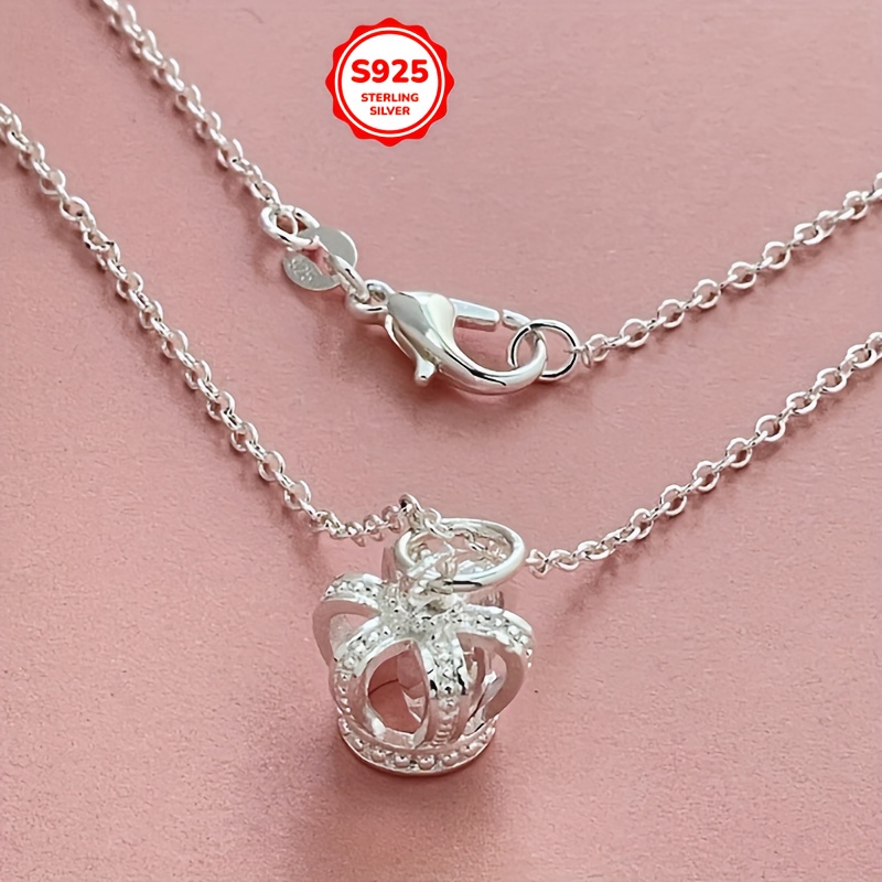 Zarif 925 ayar gümüş Taç Kolye - Men'S Accessories Office incelemesi ve fiyatı
