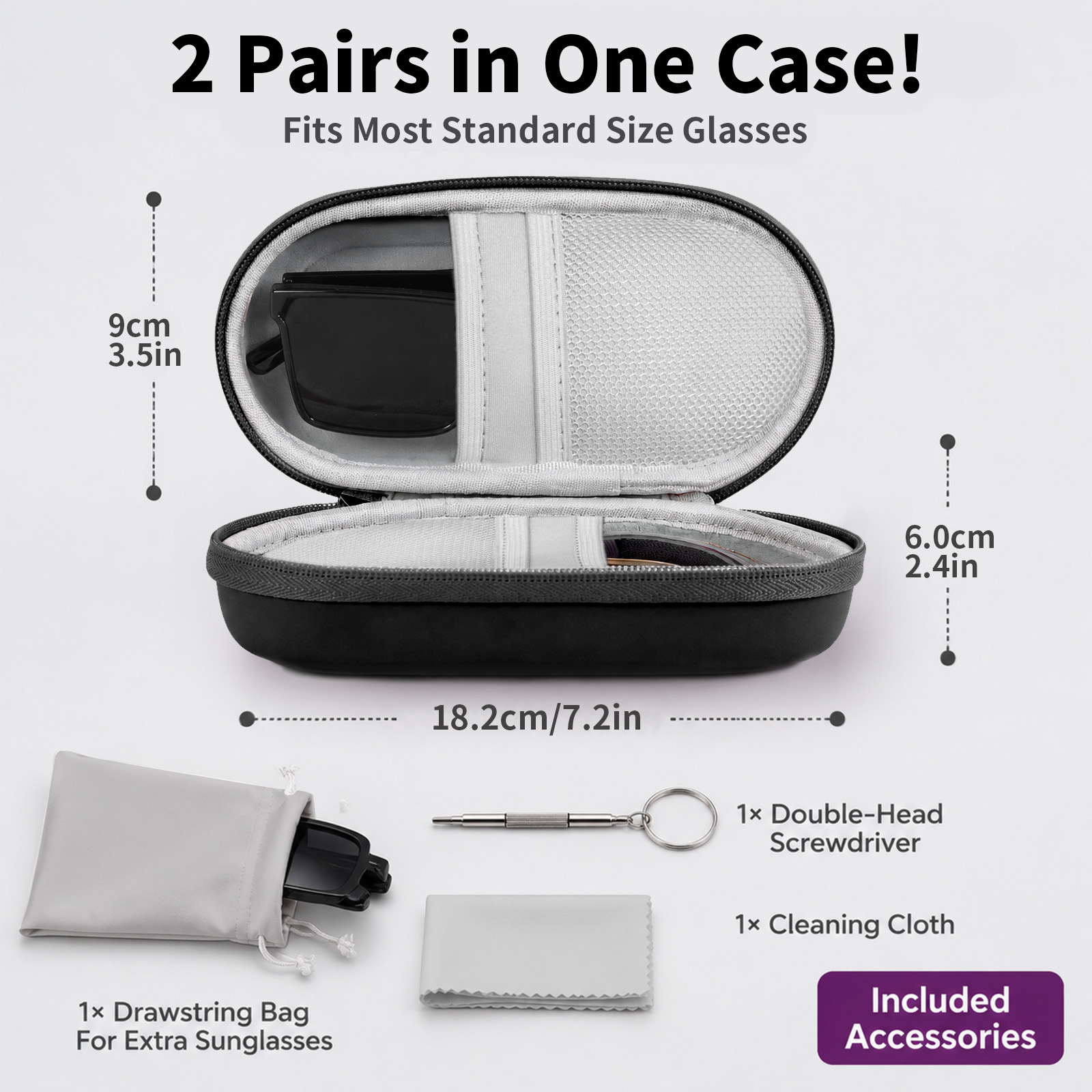 Sert Kabuklu Çift Gözlük Kutus - Men'S Accessories Rack incelemesi ve fiyatı