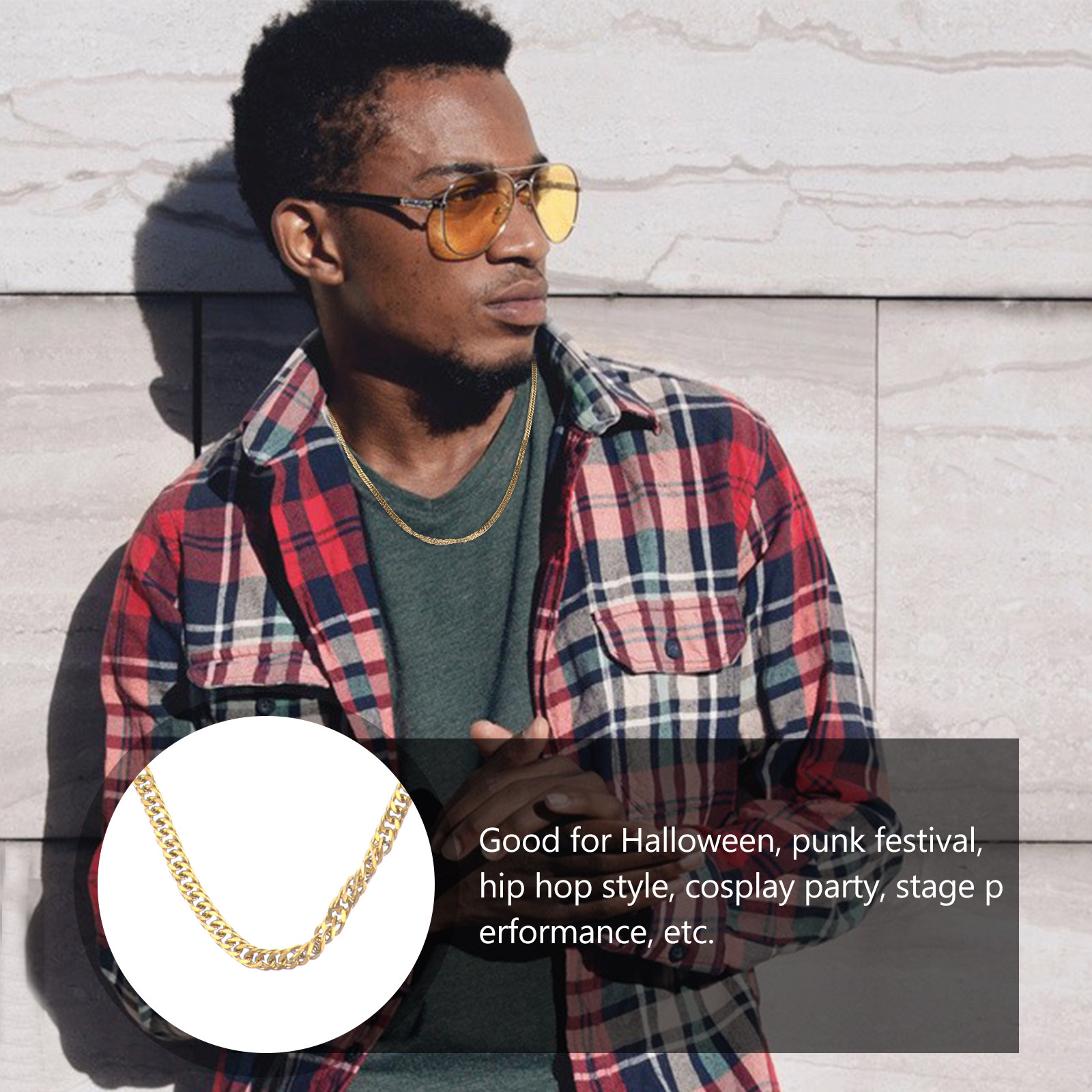 1 Adet Altın Rengi Çift Tokalı - Men Accessories Chain incelemesi ve fiyatı