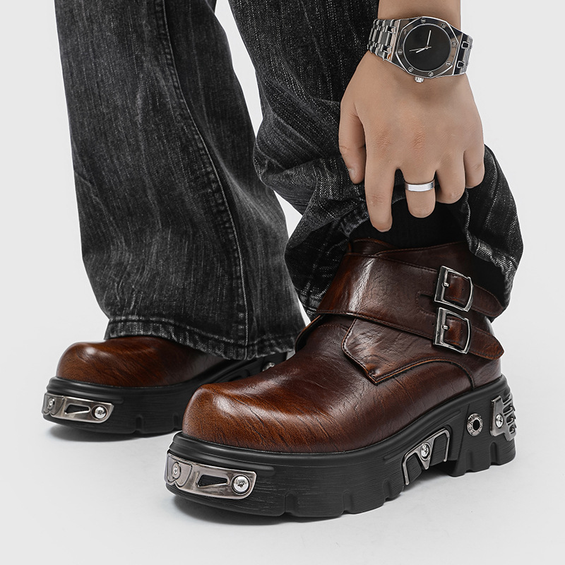 Büyük beden erkek moda punk go - Men'S Accessories Leather incelemesi ve fiyatı