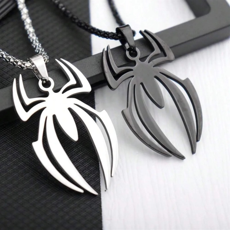 Gotik Örümcek Şekli Kolye Pasl - Men Accessories Chain incelemesi ve fiyatı